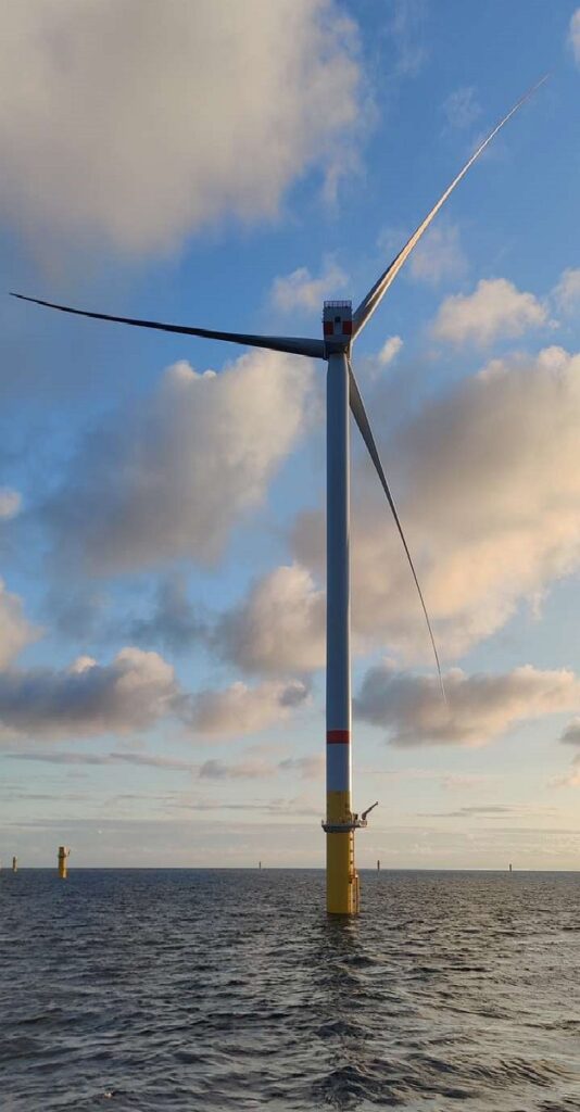 Orsted Borkum Riffgrund 3 first turbine