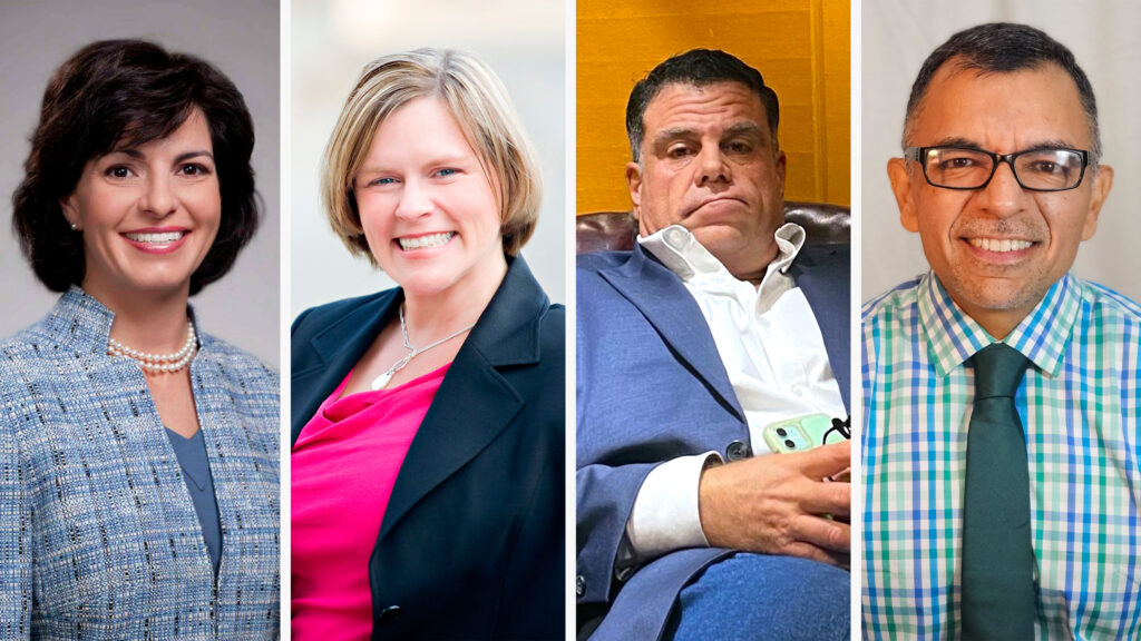 The race for the open seat of the Railroad Commission of Texas includes (from left) Republican incumbent Christi Craddick, Democrat Katherine Culbert, Libertarian Hawk Dunlap and Eddie Espinoza of the Green Party.