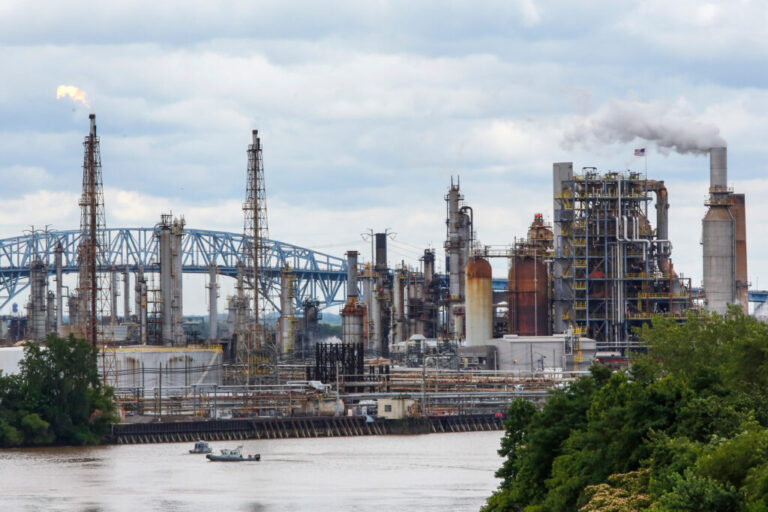 A view of the Philadelphia Energy Solutions refinery after a massive fire triggered several large explosions at the complex in South Philadelphia on June 21, 2019. Credit: Eduardo Munoz Alvarez/Getty Images