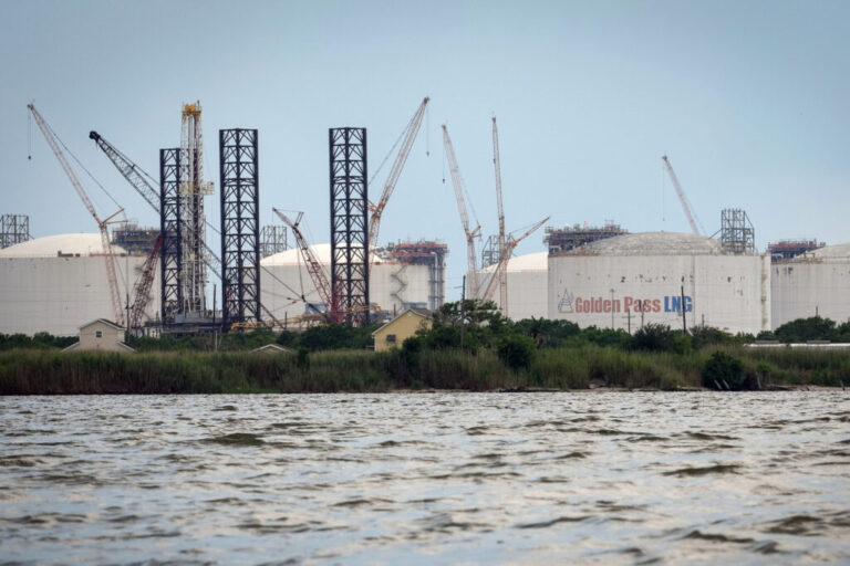 A view of the Golden Pass LNG Terminal construction site on June 7, 2023, in Sabine Pass, Texas. Credit: Jon Shapley/Houston Chronicle via Getty Images