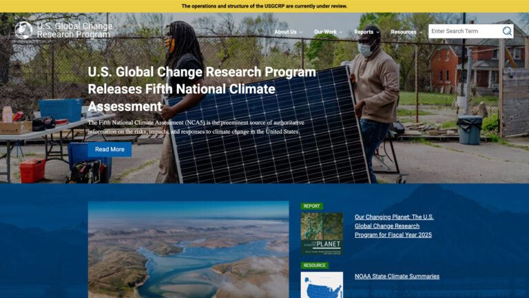 The homepage of globalchange.gov as it appeared early on June 30, archived by the Internet Archive’s Wayback Machine.