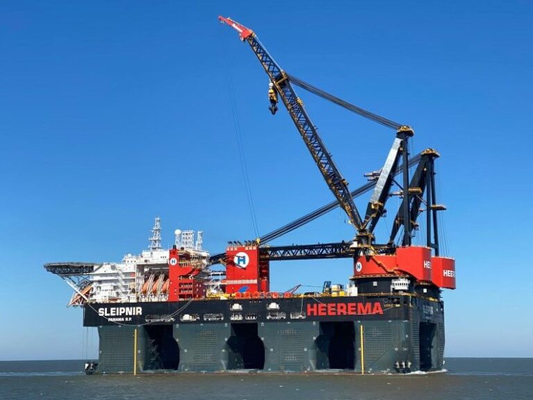 Sleipnir Installs Jacket Foundation for East Anglia Three Offshore Substation