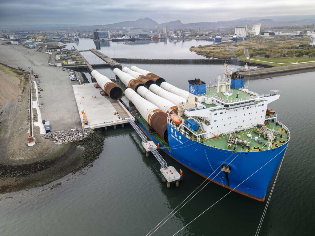 Inch Cape Foundation Installation About to Start as First Monopiles Arrive in Scottish Port