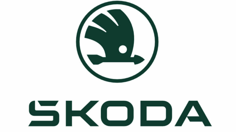 Skoda Logo on white background