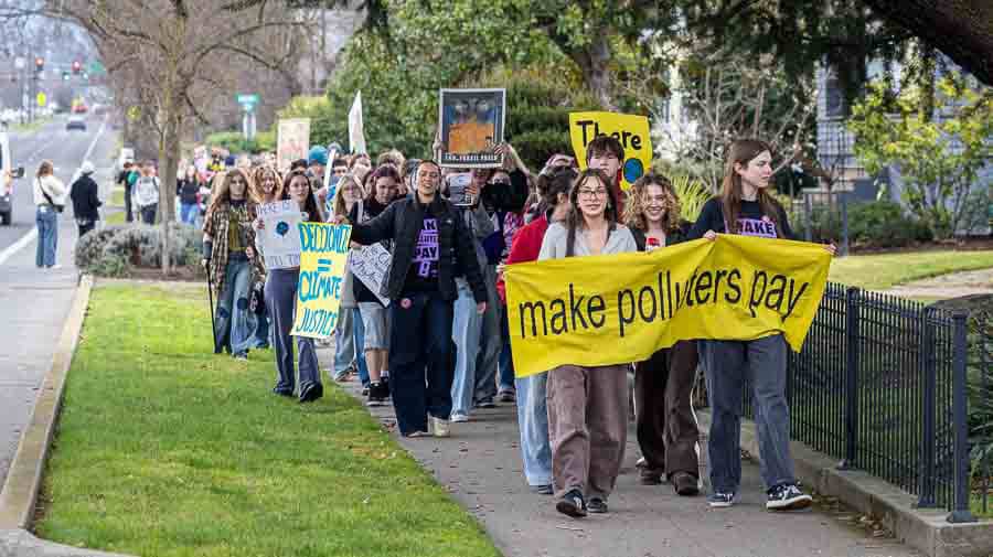 Ashland High School students walk out to demand climate accountability, protest ICE actions - Ashland News