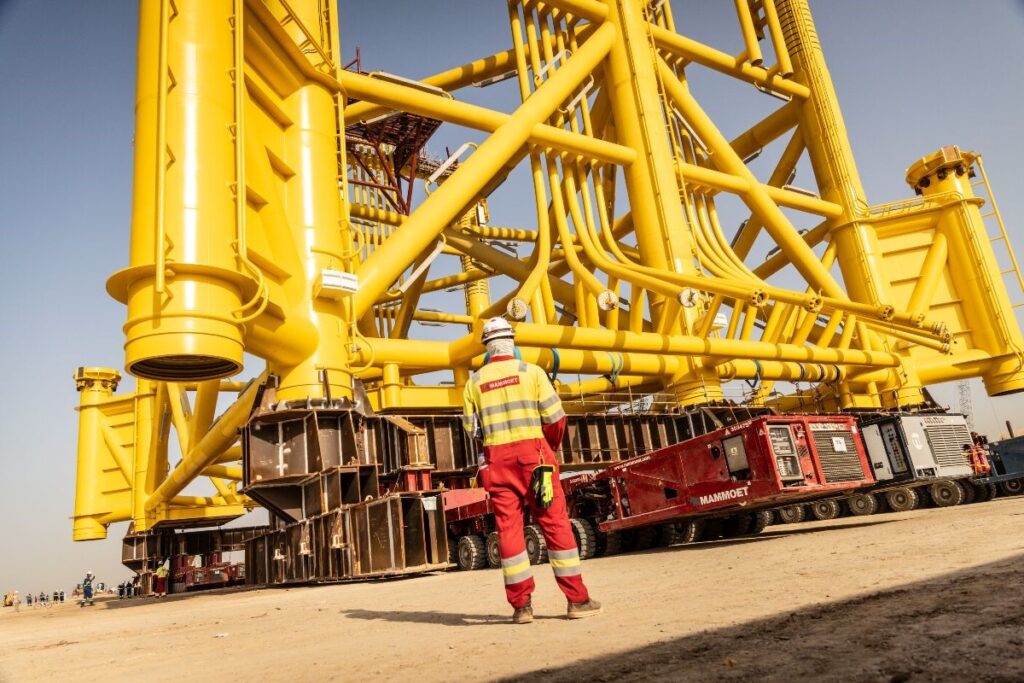 Jacket Foundation for BorWin Kappa Offshore Converter Platform Loaded Out in UAE