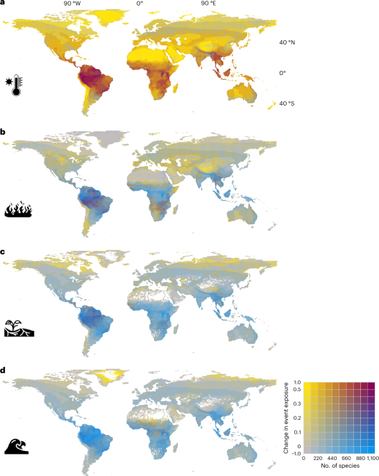Land vertebrates increasingly exposed to multiple extreme events by 2085