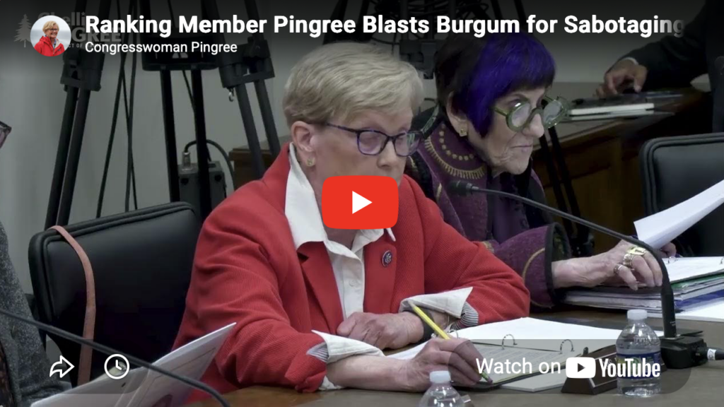 WATCH: Ranking Member Pingree Blasts Burgum for Sabotaging Renewable Energy as Gas Prices Soar