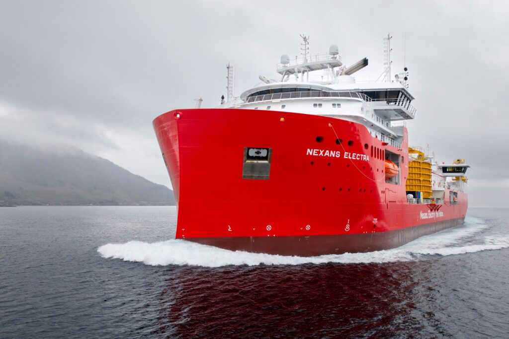 Ulstein Hands Over 155-Metre Cable-Laying Vessel to Nexans