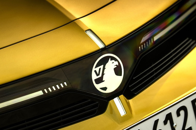 Explore Vauxhalls Electric Lineup Astra Corsa Mokka and More - Creation Covenant Alliance Closeup of the new feont end vauxhall insignia on the vauxhall astra