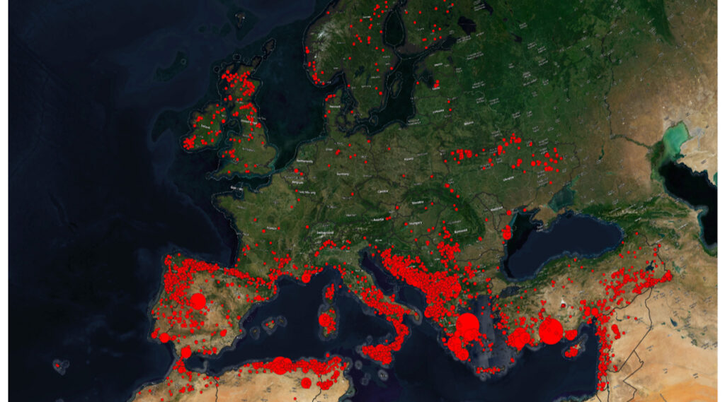 European wildfires