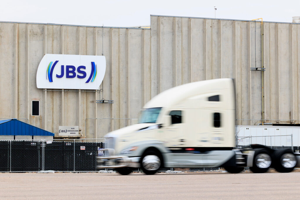 The JBS meatpacking plant in Greeley, Colo. Credit: Michael Ciaglo/Getty Images