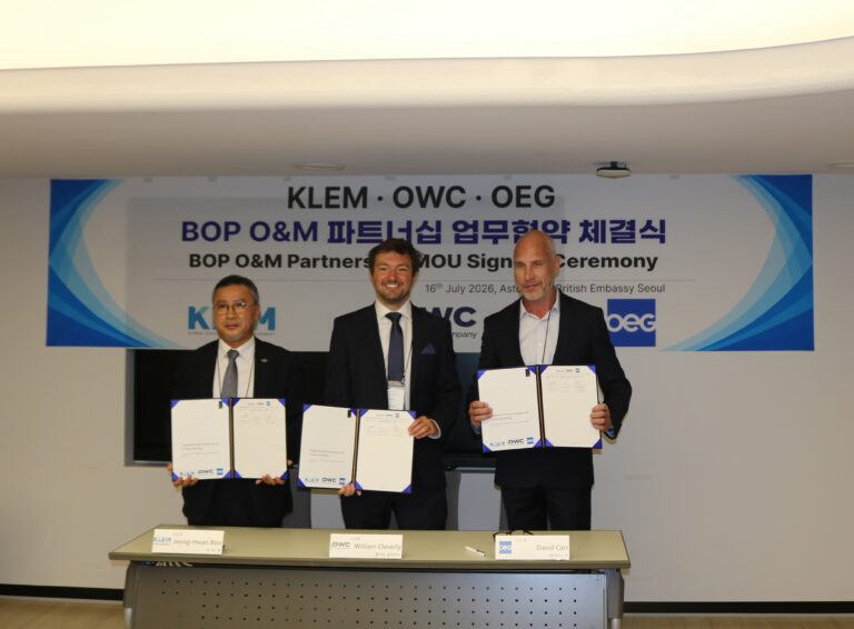 OWC, KLEM, and OEG Form Korean Offshore Wind Pact