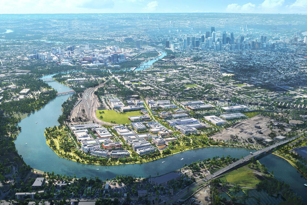A rendering of Philadelphia’s Bellwether District. Credit: HRP Group