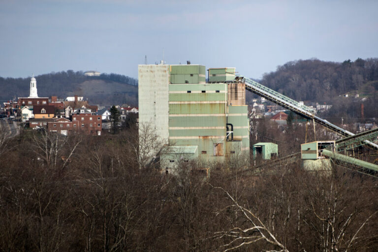 A view of an abandoned coal mine in Waynesburg, Pa. Credit: Brendan Smialowski/AFP via Getty Images